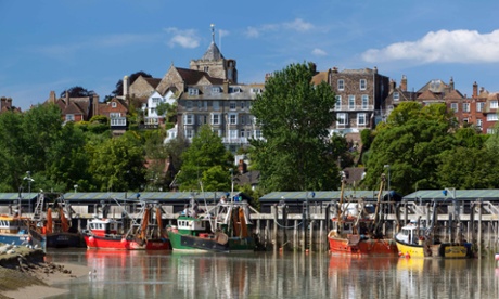 Rye harbour on the River Rother, East Sussex, UK.