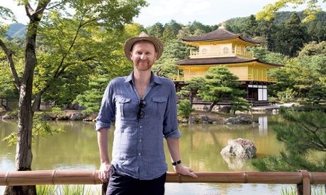 mark gatiss at the Kinkakuji Golden Pavilion temple