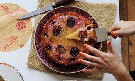 plum upside down cake