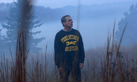 Steve Carell in a scene from Foxcatcher
