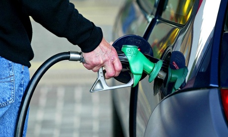 Filling up at a petrol station
