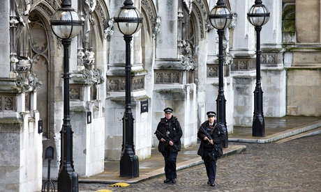 Armed police officers Houses of Parliament
