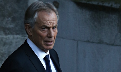 Tony Blair leaves the Houses of Parliament on Tuesday after giving evidence