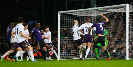 After being on the pitch for 100 seconds, Carlton Cole equalises.