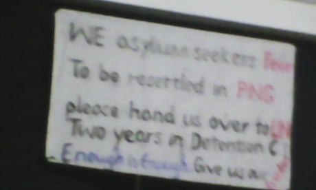 Manus island sign