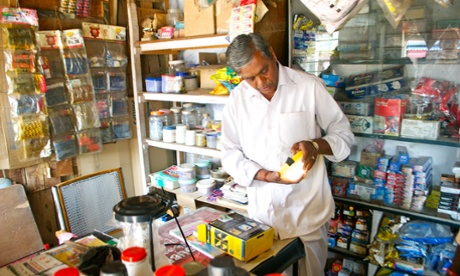 A shop owner at work