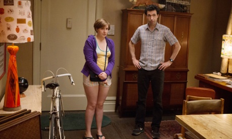 Hannah (Lena Dunham) with Ray (Alex Karpovsky) in Girls.