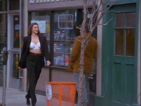 Sue Ellen wears a bra!