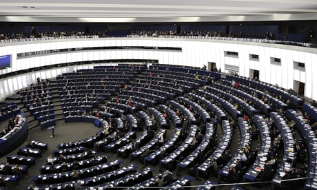 The European parliament in session