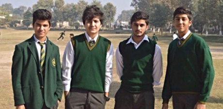 Talha Munir Paracha (left) and his friends at Peshawar's Army Public School before the massacre in a picture posted on his Facebook page.