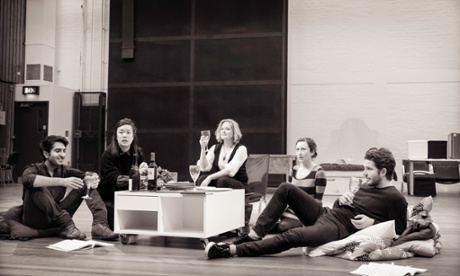 Members of the National Theatre rehearse Stoppard’s new play A Hard Problem.