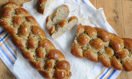 Rye, Vanilla and Poppy Seed Braided Loaves