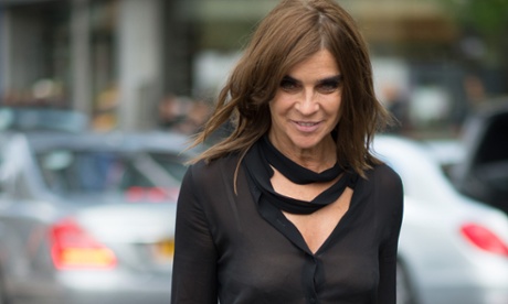 Carine Roitfeld, with her trademark smudged eyeliner, last September