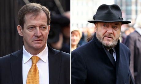 The row played out on Twitter with Alastair Campbell and George Galloway throwing insults at one another.