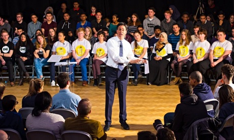 MDG : Ed Miliband at ONE campaign on international development at Queen's Park Community School