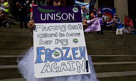 TUC members at a strike rally outside St George's Hall in Liverpool