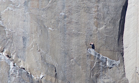 Climber Tommy Caldwell on El Captain's Dawn Wall in California