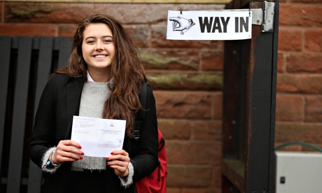 Schoolgirl Ivy Hare, 17, shows off her polling card