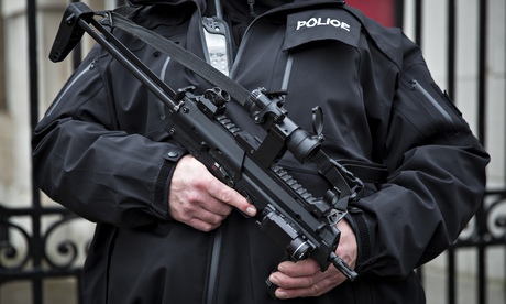 Armed police officer