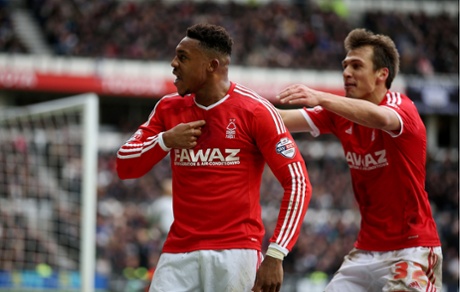 A vital goal for Forest and Britt Assombalonga, his fourteenth of the season.