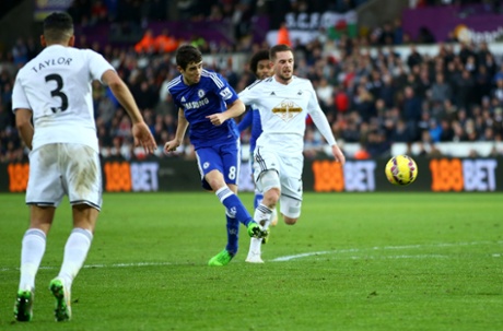 Oscar scores his second from Costa's cut back.