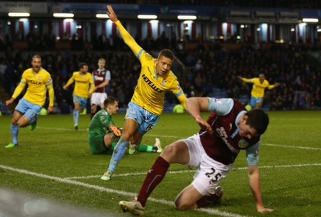 Dwight Gayle celebrates scoring the winner.
