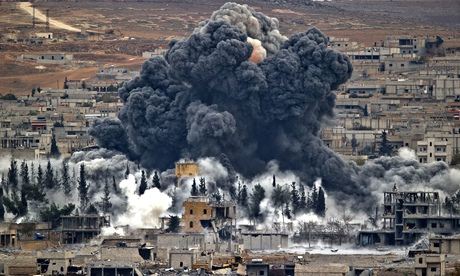 Bombing in Kobani, Syria