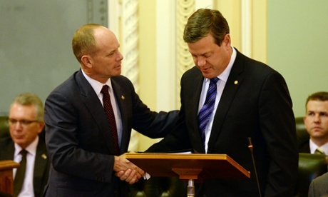 Campbell Newman congratulates Tim Nicholls