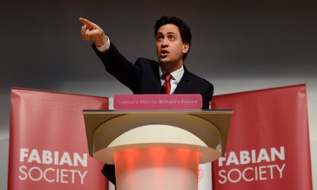 Ed Miliband speaking at the Fabian Society on Saturday
