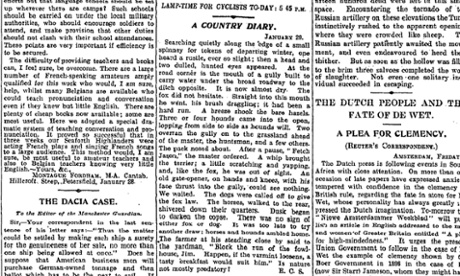 The Manchester Guardian, 29 January 1915