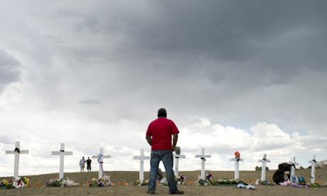 A memorial near the Century 16 movie theater in Aurora.