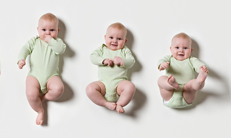 Three babies in a row