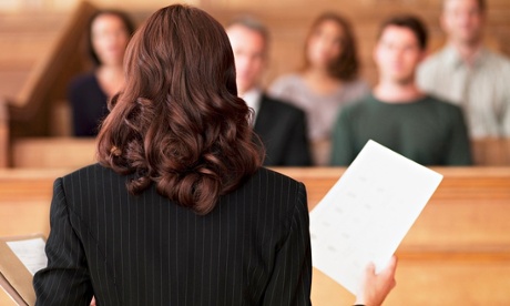 Lawyer holding document