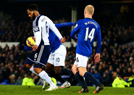 Joleon Lescott handles and concedes a penalty.