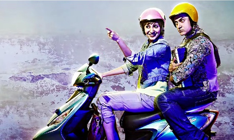 Aamir Khan and co-star Anushka Sharma in PK