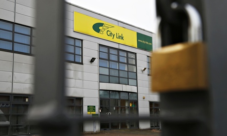 The gates at a City Link depot are padlocked shut on Boxing Day