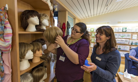 Helen Clayton (left) with placement manager Loise Smith in the cancer information centre at Ipswich 