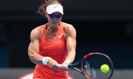 Sam Stosur winning her way through to Round 2 (Photo: Cameron Spencer/Getty Images)