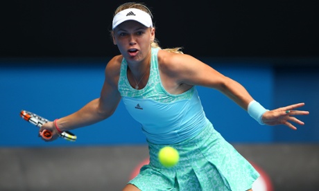 Caroline Wozniacki takes on Taylor Townsend (Photo: Mark Kolbe/Getty Images)