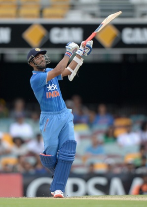 Wearing that expression on his face, Ajinkya Rahane knows he's going to be caught by James Taylor