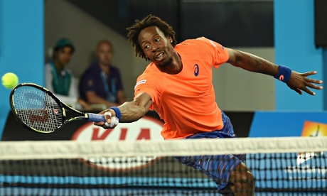 Gael Monfils feels the strain