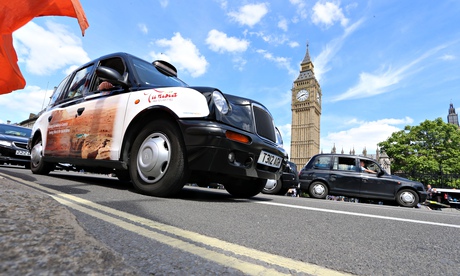 A black cab taxi