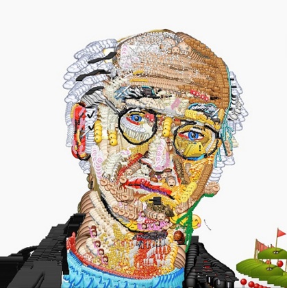 Emoji portrait of Larry David by Yung Jake from Twitter