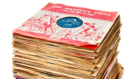 collection of vintage records