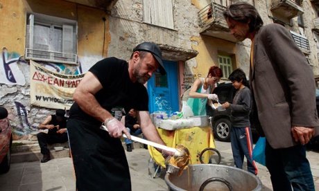 A soup kitchen in Athens.