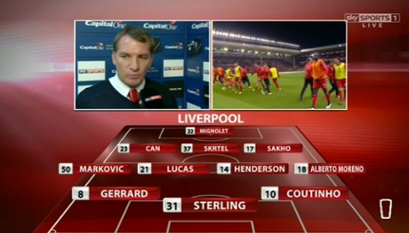 Liverpool line up.