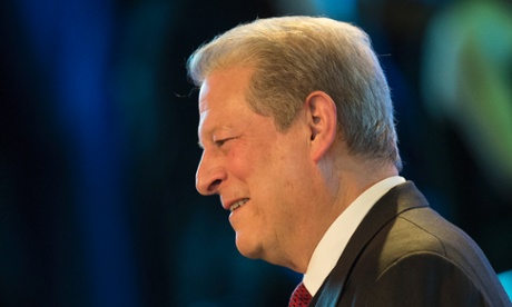Former U.S Vice President Al Gore at the opening of the 45th Annual Meeting of the World Economic Forum, WEF, in Davos, Switzerland, last night.