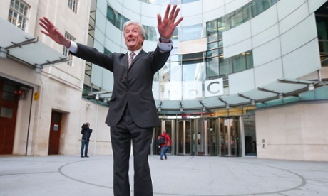 BBC director general Tony Hall outside New Broadcasting House in central London.
