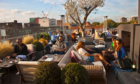 The Boundary rooftop cafe in Shoreditch.