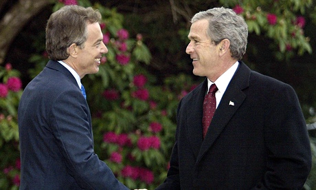 Tony Blair and George W Bush in 2003